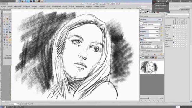 Pencil Draw GIMP plugin